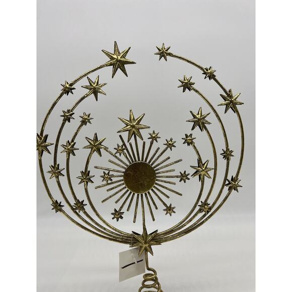 Anthropologie Hedy Tree Topper Stars Gold Foil Christmas Holiday - Picture 4 of 6